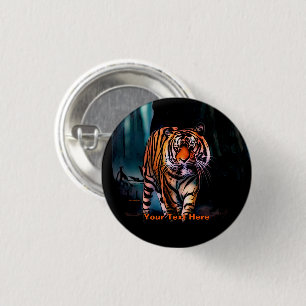 Bright Tiger Dark Forest Button