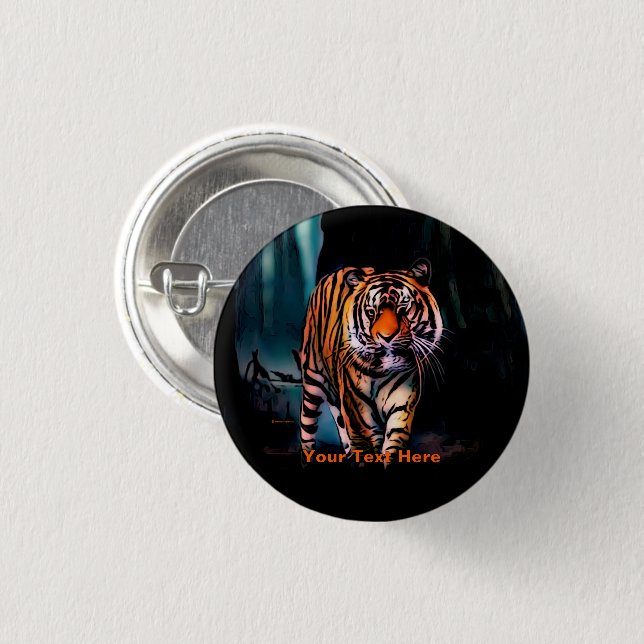 Bright Tiger Dark Forest Button (Vorne & Hinten)