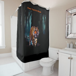 Bright Tiger Dark Forest Duschvorhang