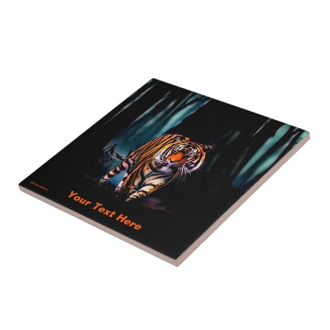 Bright Tiger Dark Forest Fliese (Seite)