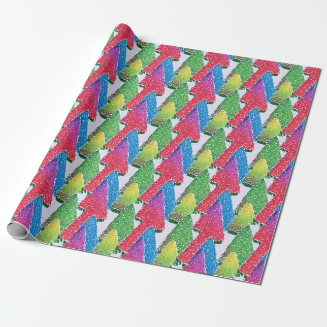 Bright Tree Wrapping Paper Geschenkpapier (Ungerollt)