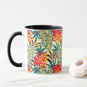 Bright Tropical Pattern Tasse