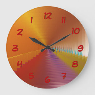 Bright Tunnel Escape Abstract Backwards Clock Große Wanduhr
