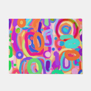 Bright Vivid Colors Pattern Fußmatte