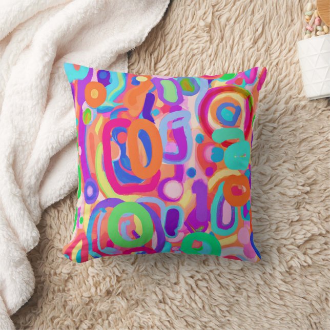 Bright Vivid Colors Pattern Kissen (Decke)