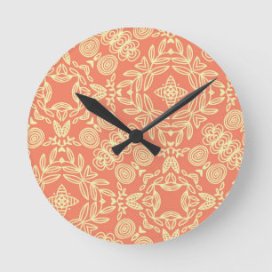 Bright warm background in vintage style. runde wanduhr