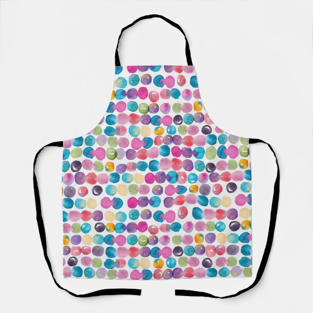 Bright Watercolor Apron – Colorful Abstract  Schürze (Vorderseite)