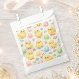 Bright Watercolor Chick Easter Egg Hunt Favor Bag Geschenktütchen