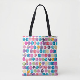 Bright Watercolor Tote Bag – Bold Abstract Canvas