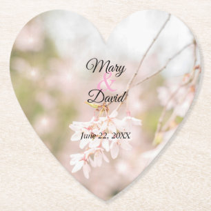 Bright Weeping Cherry Wedding Untersetzer