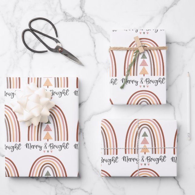 Bright Wrapping Paper Flat Sheet Set 3 Geschenkpapier Set (Vorderseite)