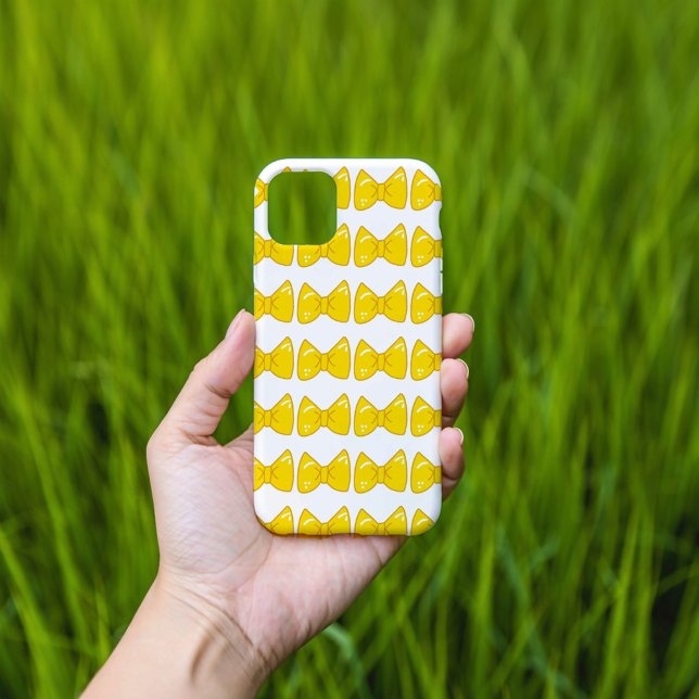 Bright Yellow Bow Phone Case- cute Girly Ribbon iPhone Hülle (Von Creator hochgeladen)