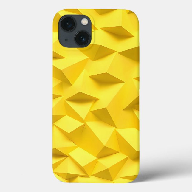 Bright Yellow iPhone Case Abstract and Protective (Rückseite)