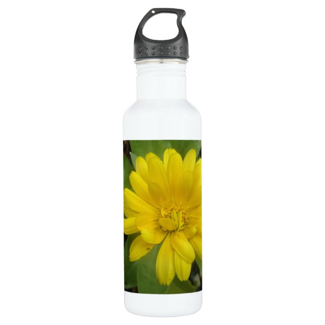 Bright Yellow Marigold Edelstahlflasche (Vorderseite)