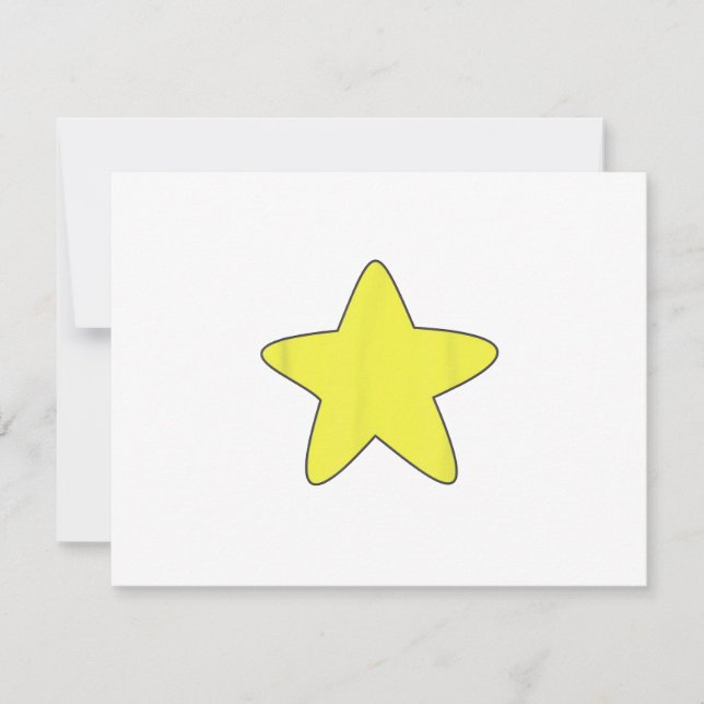 Bright Yellow Star Belly Shirt, Distressed Gold St (Vorderseite)