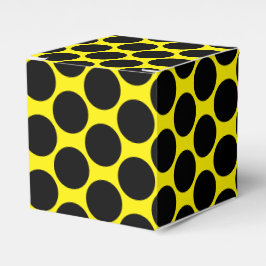 Bright Yellow with Black Dot Style Classic 2x2x2 Geschenkschachtel