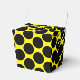 Bright Yellow with Black Dot Style Take Out Geschenkschachtel