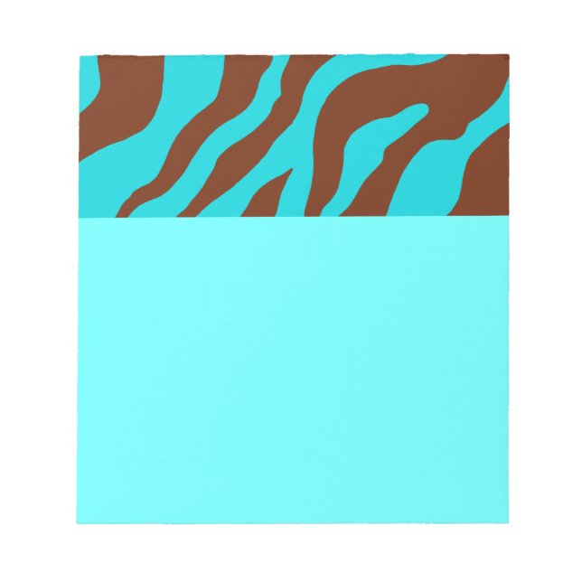 Bright Zebra Print Notepad Notizblock (Vorderseite)