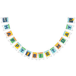 Bright Zoo Jungle Animals Birthday BUNTING FLAGS Wimpelkette