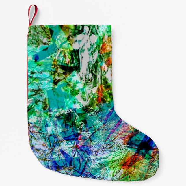 Brightblau Weihnachten Strumpf, tiefblaue Farbe Kleiner Weihnachtsstrumpf (Vorderseite)