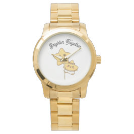 Brighter Together – Cute Couple golden watch Gift Armbanduhr