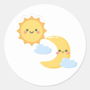 Brighter Together - Sonne & Mond Aufkleber
