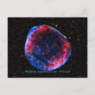 Brightest Supernova jemals Weltraumbild Postkarte
