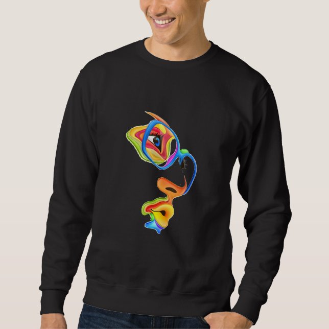 Brightfarbige und interessante Illustrationen steh Sweatshirt (Vorderseite)