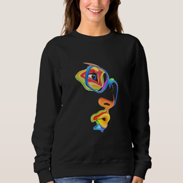 Brightfarbige und interessante Illustrationen steh Sweatshirt (Vorderseite)