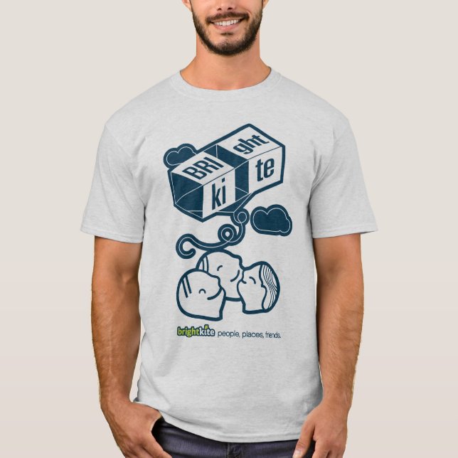 Brightkite.com-Leute, Plätze, Freunde T-Shirt (Vorderseite)