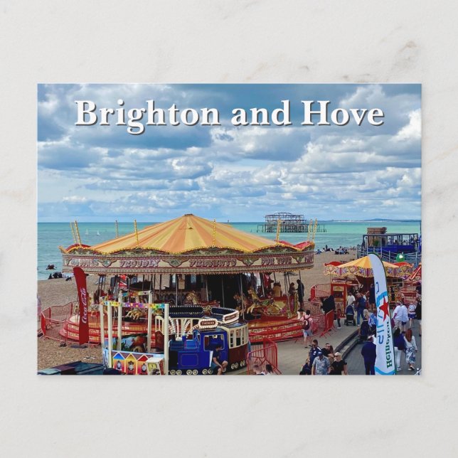 Brighton and Hove Seafronade Postkarte (Vorderseite)