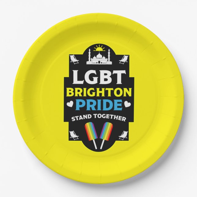 Brighton and Hove stolz Pappteller (Vorderseite)