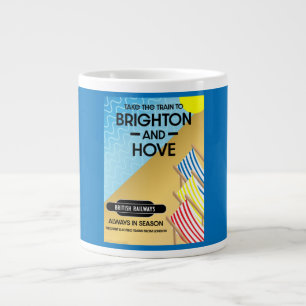 Brighton and Hove Travel Beach Art Jumbo-Tasse