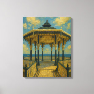 Brighton Bandstand Glow - Seaside Pavilion Leinwanddruck