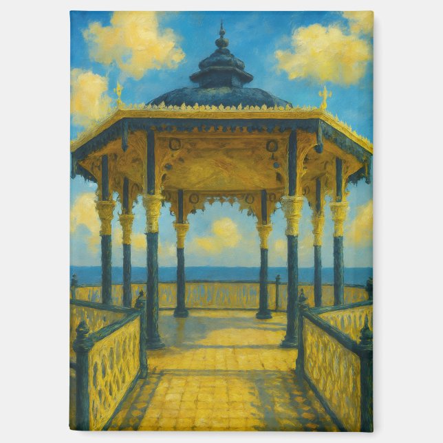 Brighton Bandstand Glow - Seaside Pavilion Magnet (Vorderseite)