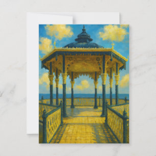 Brighton Bandstand Glow - Seaside Pavilion Postkarte