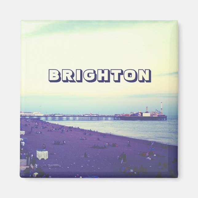 Brighton Beach and Pier, UK Magnet (Vorne)
