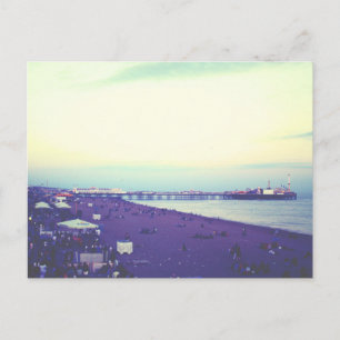 Brighton Beach and Pier, UK Postkarte