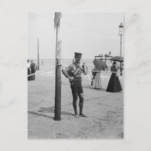 Brighton Beach Life Guard, 1906 Postkarte