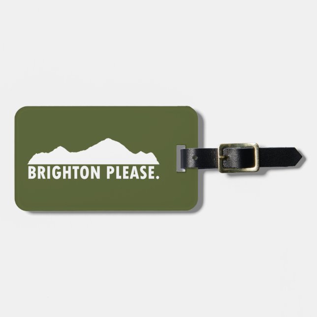 Brighton Bitte Gepäckanhänger (Vorderseite horizontal)