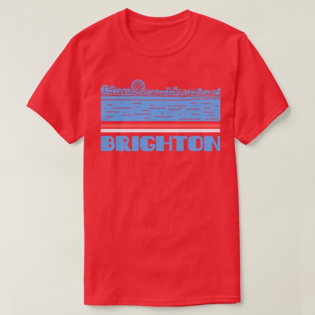 Brighton City Gift England City Silhouette Skyline T-Shirt (Design vorne)