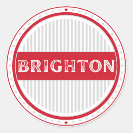 Brighton City Pride Emblem – Englische Identität Runder Aufkleber