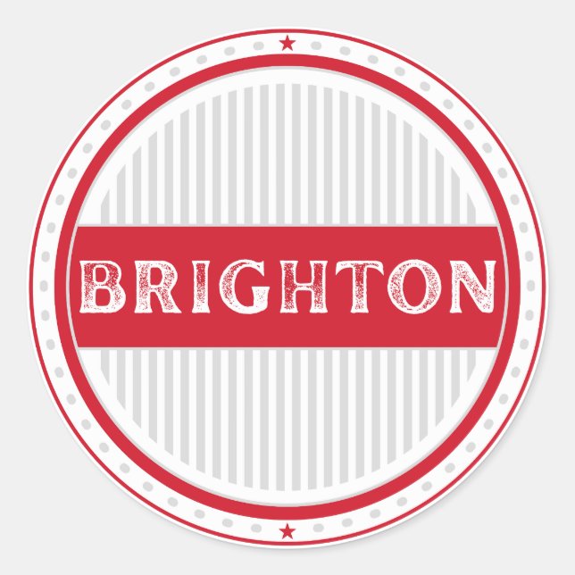 Brighton City Pride Emblem – English Identity Runder Aufkleber (Vorderseite)