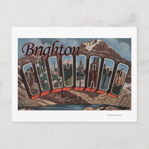 Brighton, Colorado - Große Buchstabenszenen Postkarte