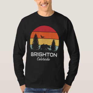 Brighton Colorado Mountain Forest Retro Sunset T-Shirt