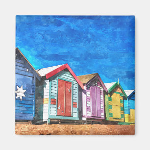 Brighton, das Kasten-Aquarell-Malerei badet Magnet