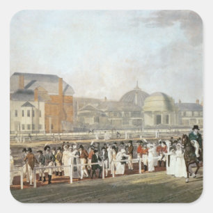 Brighton: Der alte Pavillon und Steyne Quadratischer Aufkleber