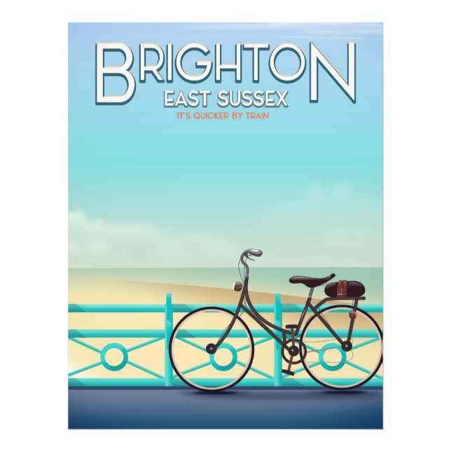 Brighton, East Sussex Vintage Reiseplakat. Fotodruck (Vorne)