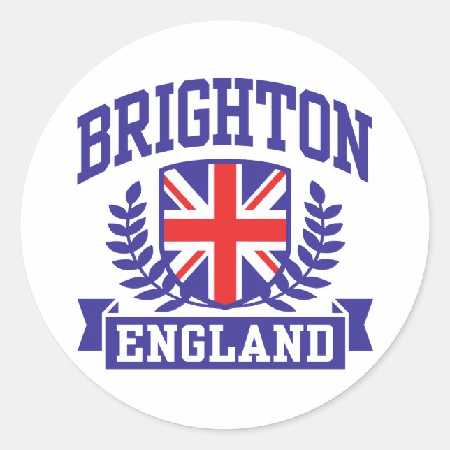 Brighton England Runder Aufkleber (Vorderseite)