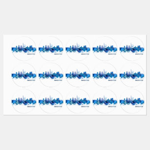 Brighton England Skyline Blue Etiketten